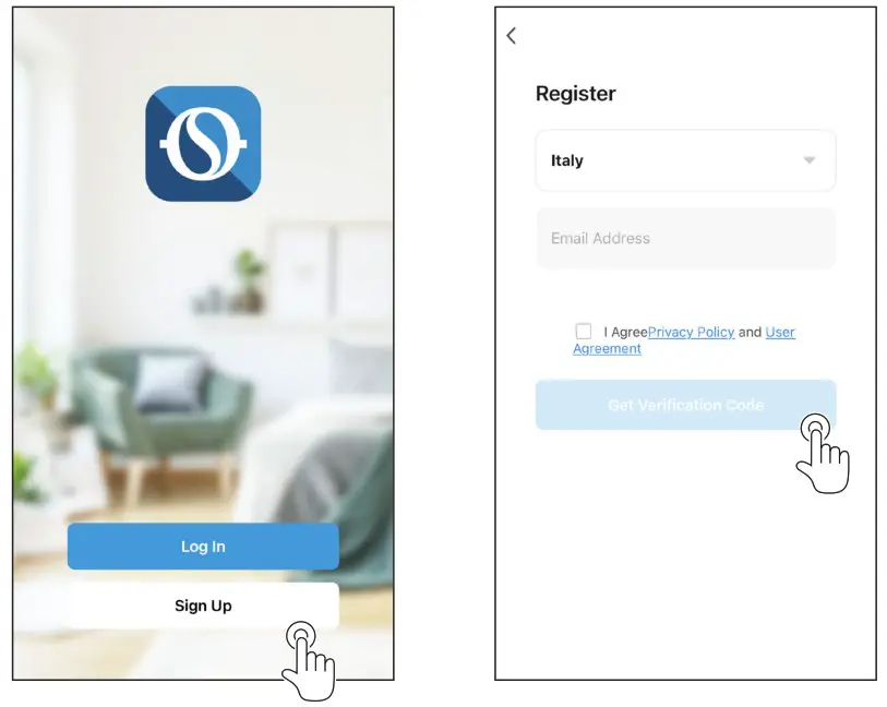 OLIMPIA SPLENDID 264133E WiFi Portable AC - USER REGISTRATION 1