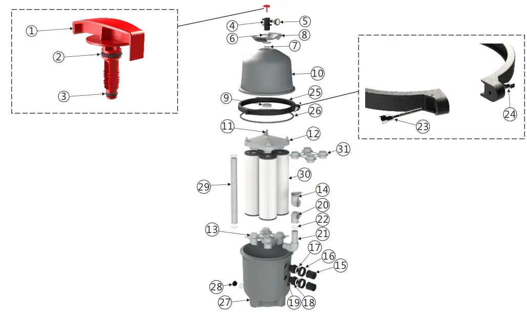 Emaux ICF230 Multi Element Cartridge Filter - fig 12