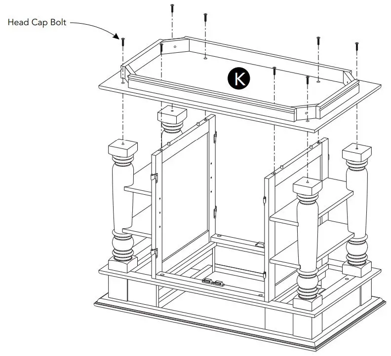homestyles 5094-942 Kitchen Island Instruction Manual - Attach Base