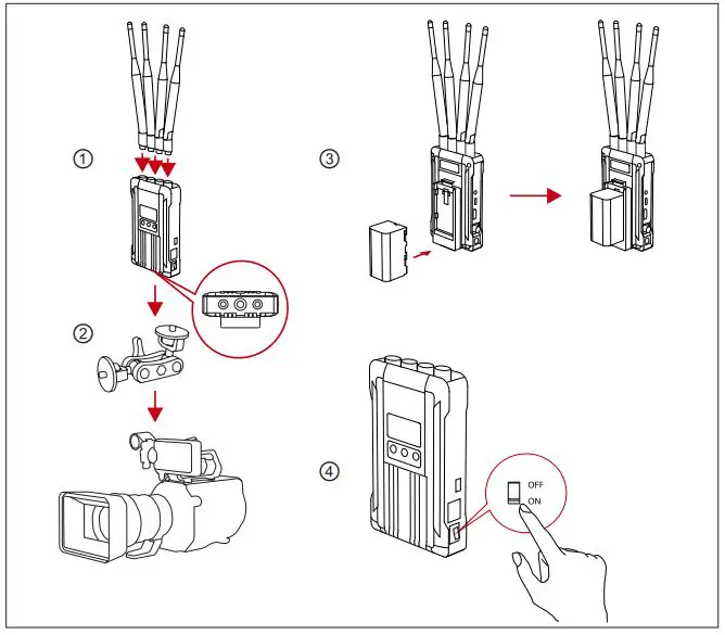 HOLLYLAND Syscom 421S Transmitter with 1 Receiver 1800ft Video-Audio Transmission System-fig6