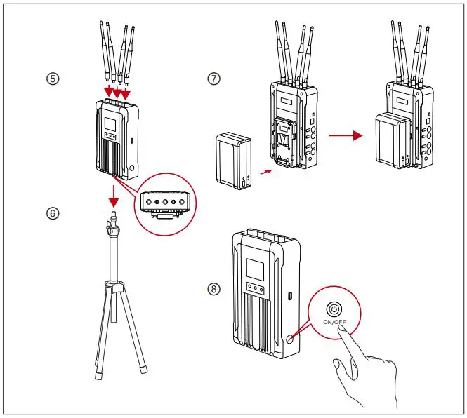 HOLLYLAND Syscom 421S Transmitter with 1 Receiver 1800ft Video-Audio Transmission System-fig7