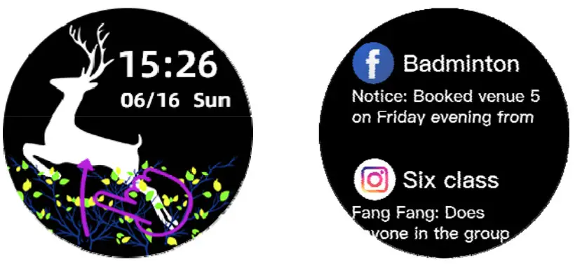 YAMAY SW022 Round Dial Smart Watch - Instruction 2