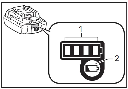 Indicating the remaining battery
capacity