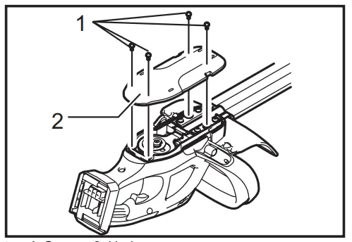 Removing the shear blades