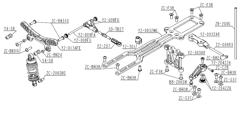 YOKOMO-YD-2ZX-1-10-2WD-RWD-Drift-Car-Kit-Red-80
