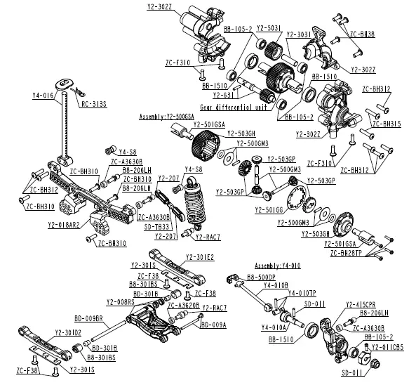 YOKOMO-YD-2ZX-1-10-2WD-RWD-Drift-Car-Kit-Red-83