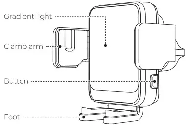 JOYROOM JR ZS341 Wireless Car Charger Holder - Product diagram