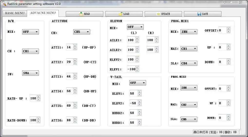 RadioLink RLKT081002 - ADVANCED Menu 1