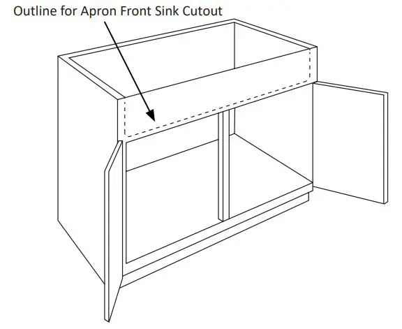 Superior Sinks Farmhouse Fireclay Kitchen Sink - BASE CABINET PREPARATION