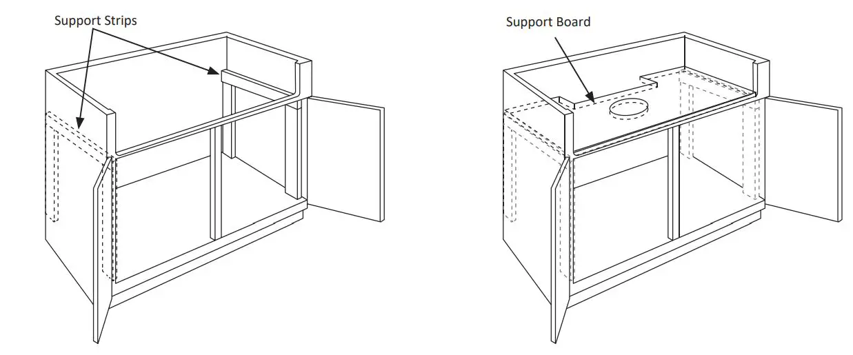 Superior Sinks Farmhouse Fireclay Kitchen Sink - CABINET SUPOORT FRAME CONSTRUCTION