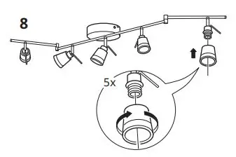 IKEA TIDIG Ceiling Spotlight with 5 Spots fig10