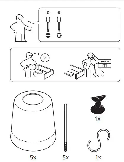 IKEA TIDIG Ceiling Spotlight with 5 Spots fig2