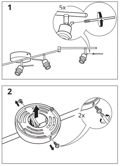 IKEA TIDIG Ceiling Spotlight with 5 Spots fig3