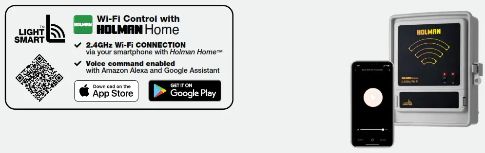 HOLMAN CLXW60 Warm White Wi-Fi Garden Light Controller-Home