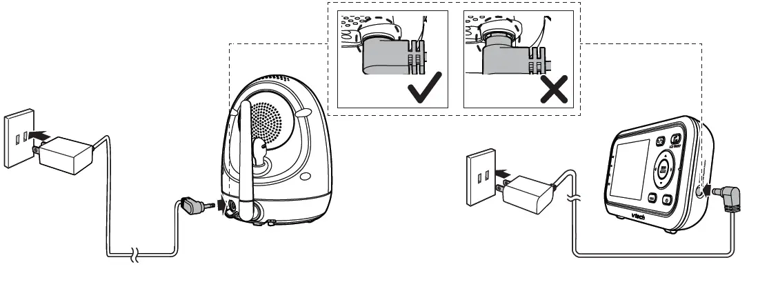 Connect the baby monitor