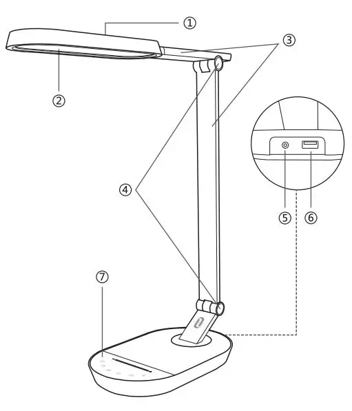 TROTRONICS TT-DL056 Flexible LED Desk Lamp - Desk Lamp