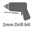 2mm Drill bit