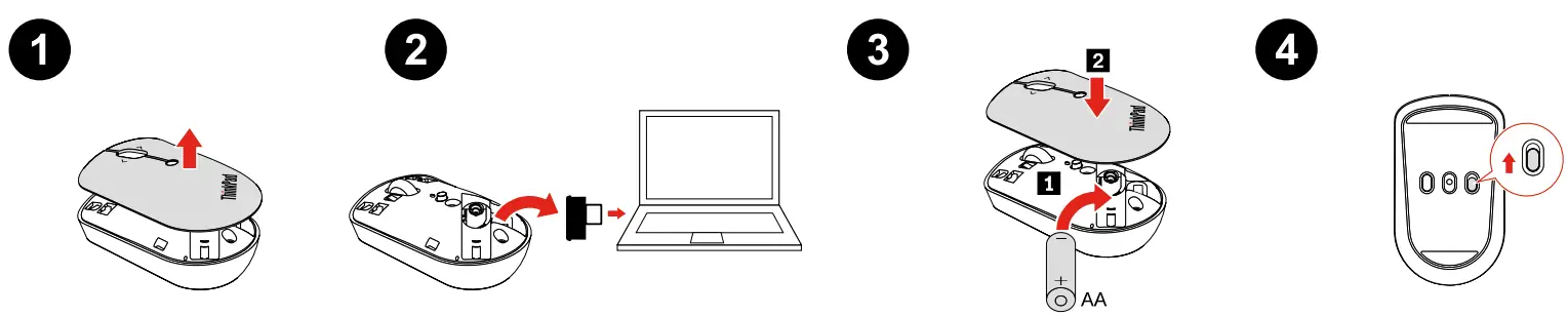 Lenovo MMORFN6O USB C Wireless Compact Mouse - Fig 2