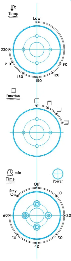 H Koenig FO20 Electric Oven - CONTROL PANEL