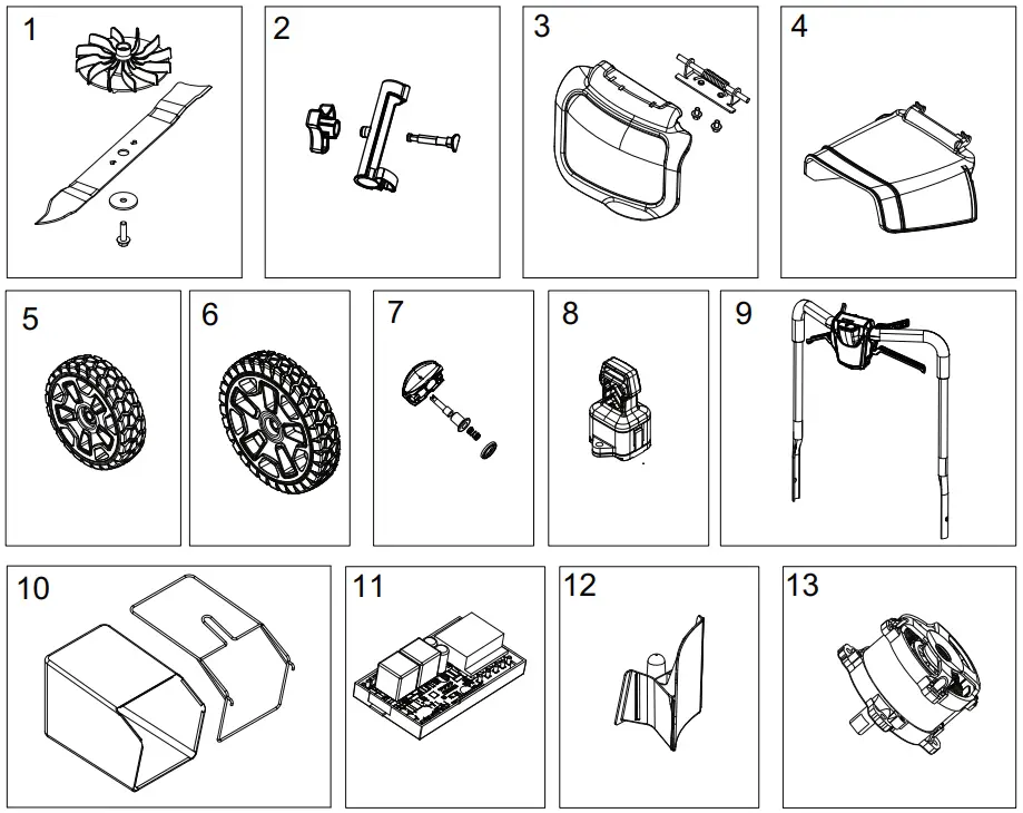 greenworksTOOLS LME455 48V 20-inch Self-Propelled Lawn Mower User Manual - EXPLODED VIEW