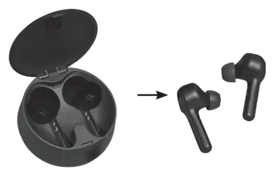 OUTDOOR TECH Ravens True Wireless Noise Cancelling Earbuds - Power on