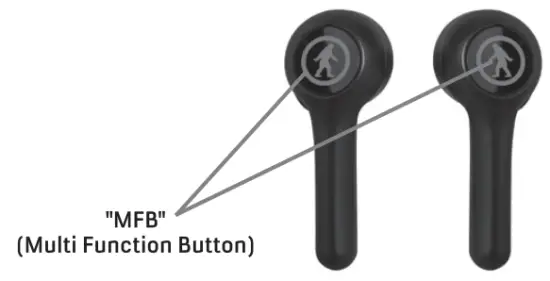 OUTDOOR TECH Ravens True Wireless Noise Cancelling Earbuds - Touch