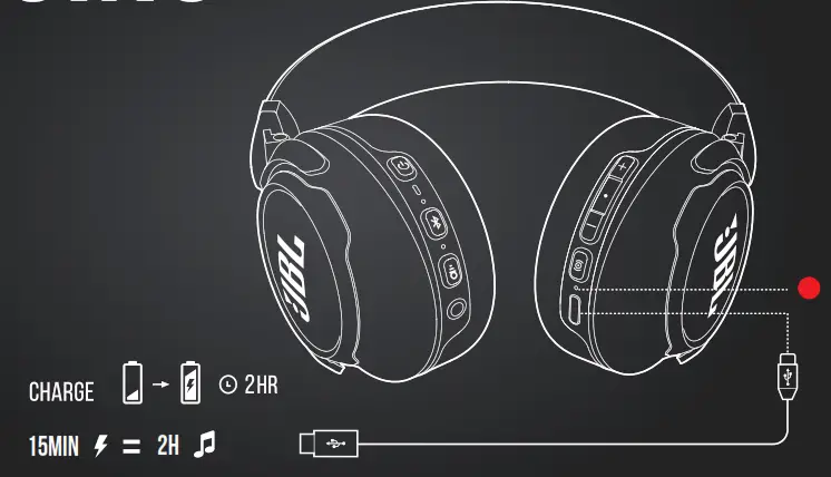 JBL CLUB 700 BT - Headphone charging