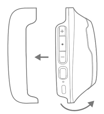 JBL CLUB 700 BT - Compliance information on ear cup