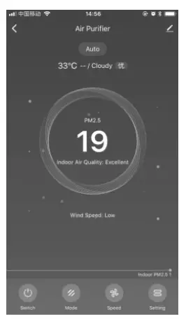 TCL KJ200F-A4 Air Purifier - device cotrol