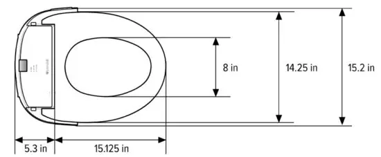 brondell SE400 Swash Bidet Toilet Seat - figure 1