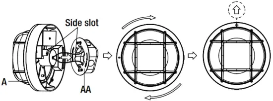 HAMPTON BAY 504081010 Round Coastal Light - Attaching the fixture