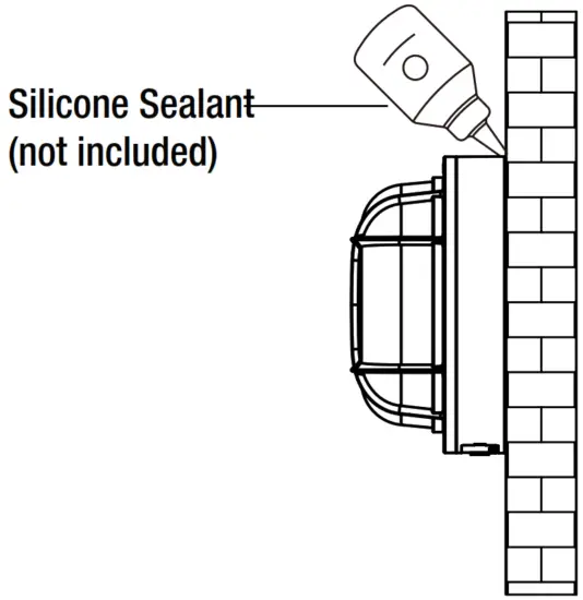 HAMPTON BAY 504081010 Round Coastal Light - Sealing the fixture
