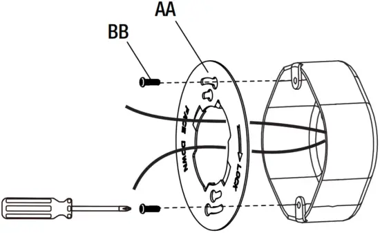 HAMPTON BAY 504081010 Round Coastal Light - bracket