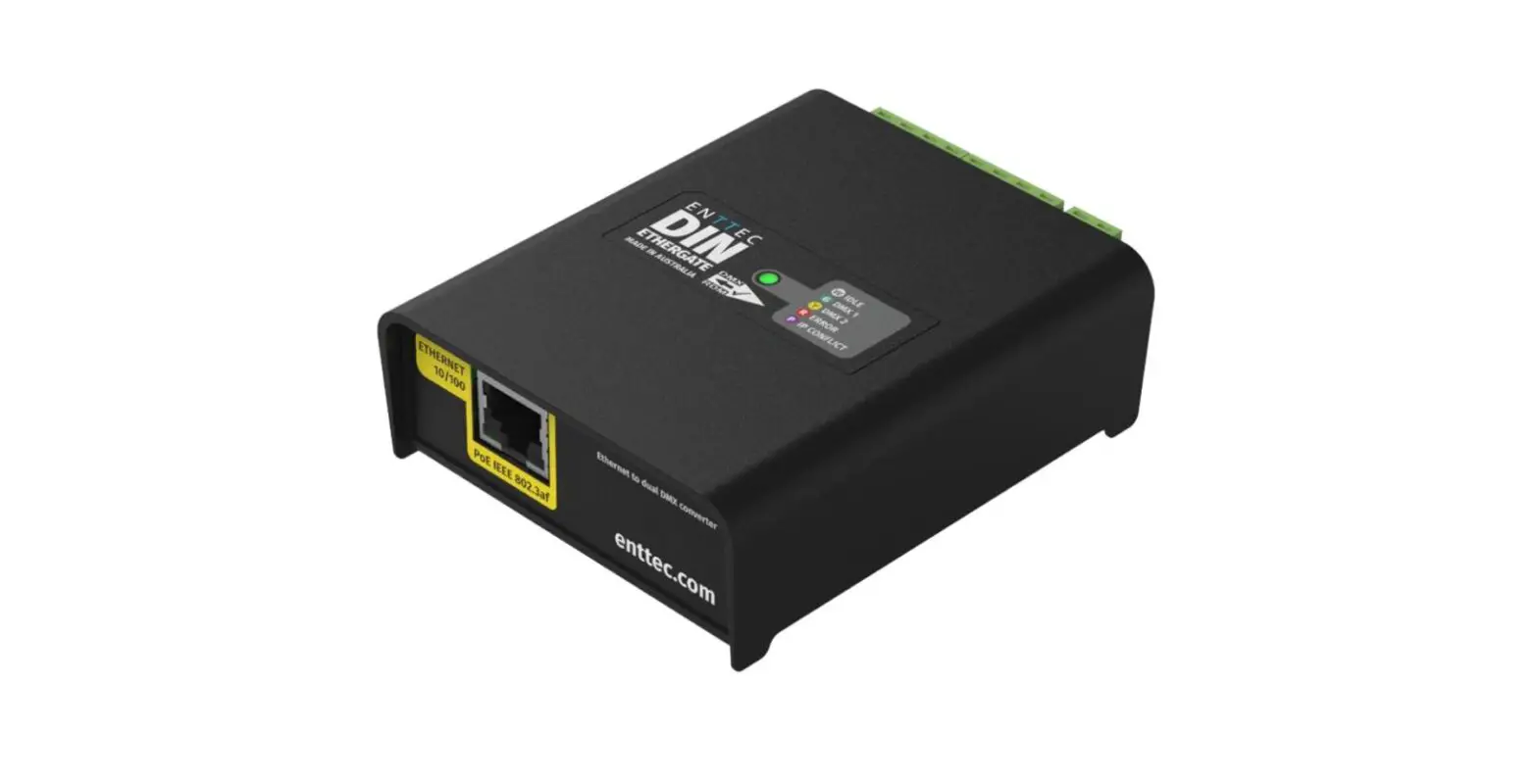 Enttec Din Ethergate Two Universe Bi-directional Edmx Dmx/rdm Gateway User Manual