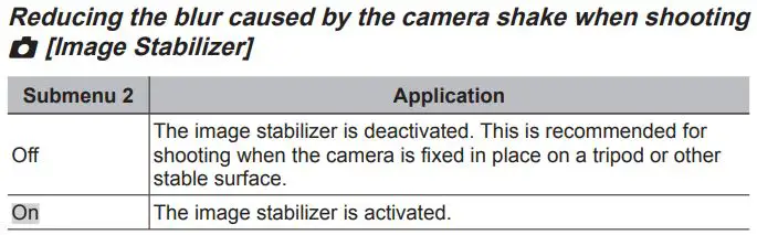 OLYMPUS Digital Camera Instruction Manual - Reducing the blur caused by the camera shake when shooting