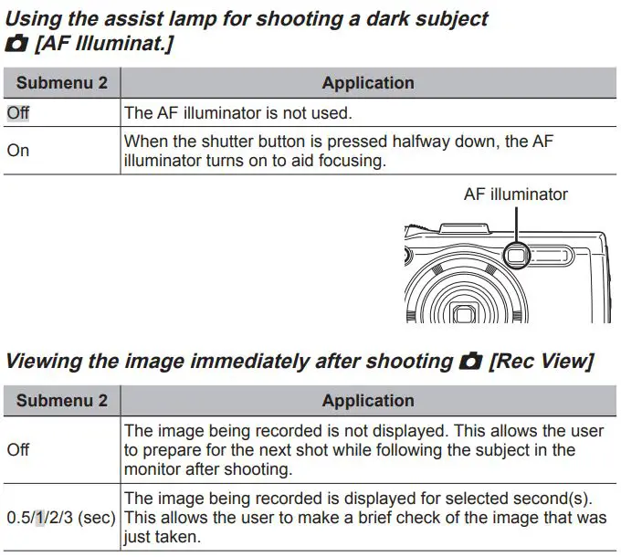 OLYMPUS Digital Camera Instruction Manual - Using the assist lamp for shooting a dark subject