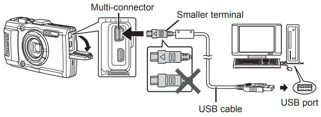 OLYMPUS Digital Camera Instruction Manual - Connecting the camera 3