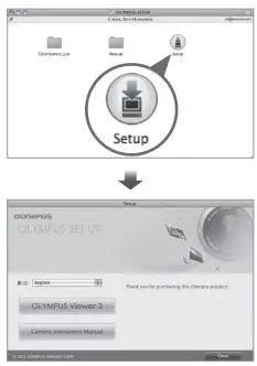 OLYMPUS Digital Camera Instruction Manual - Insert the supplied CD in a CD-ROM