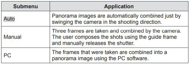 OLYMPUS Digital Camera Instruction Manual - Panorama