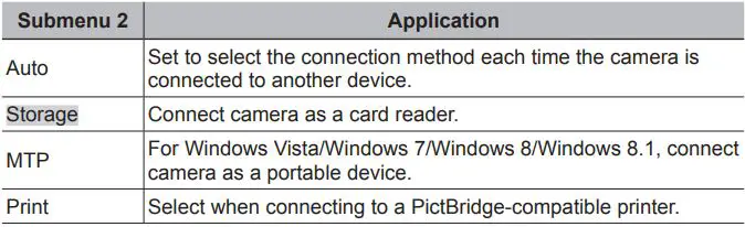 OLYMPUS Digital Camera Instruction Manual - Selecting a method for connecting the camera