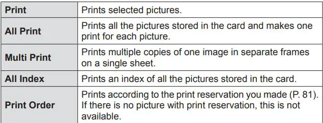 OLYMPUS Digital Camera Instruction Manual - Selecting the print mode