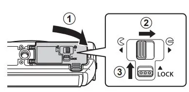 OLYMPUS Digital Camera Instruction Manual - close battery card compartment