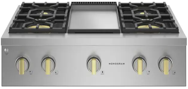 MONOGRAM ZGU364NDTSS 36 Inch Slide-In Professional Gas Rangetop