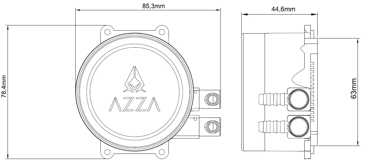 AZZA LCAZ-120R-ARGB Blizzard CPU Liquid Cooler 20