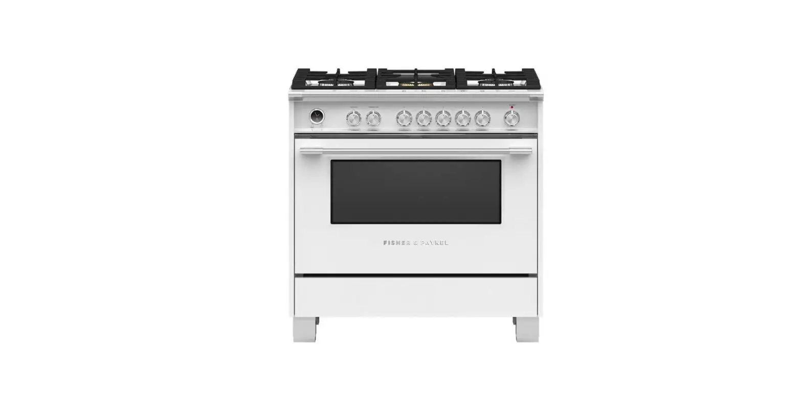 Fisher Paykel Or36scg6w1 36 Inch 5 Burners Self Cleaning Dual Fuel Range User Guide