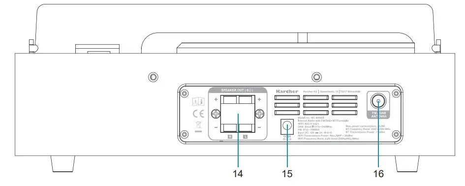 KARCHER MC 8000DI Turntable Type Belt Drive - Figure 2