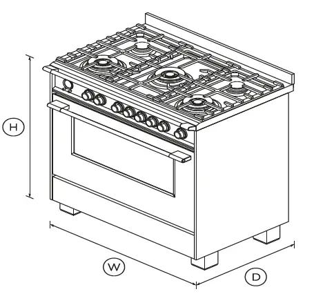 FISHER PAYKEL OR90SCG6B1 Freestanding Range Cooker FIG (1)