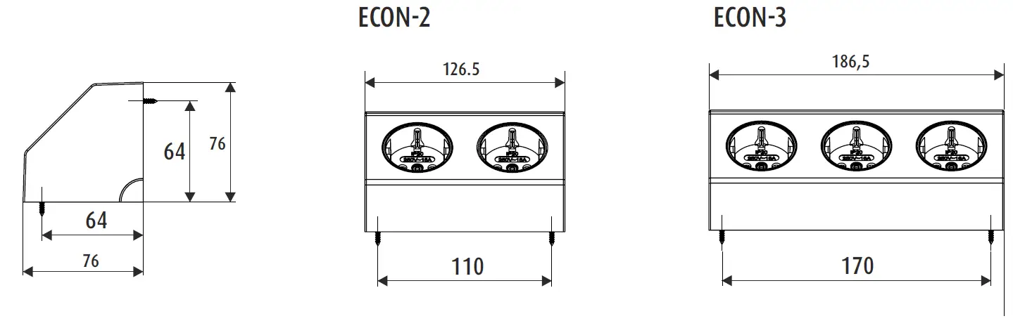 LIMENTE ECON-2 Corner Socket 02