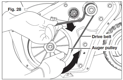SNOWJOE iON100V-21SB-CT Cordless Snow Blower - Fig. 28