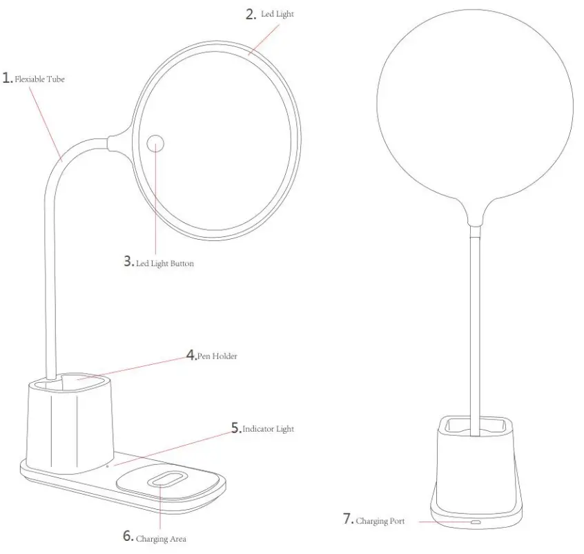 Chargers ENZ1000 Wireless Charger Vanti Mirror - fig 1